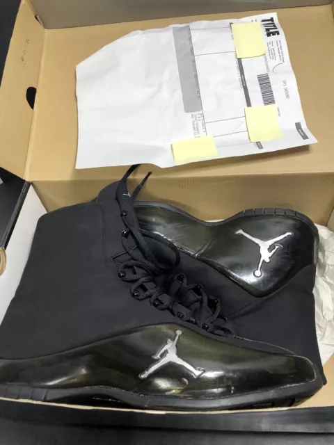 Jordan Show Boxer Boots Roy Jones Jr  EUC RARE Size 12.5 Blk/Blk Box & Receipt