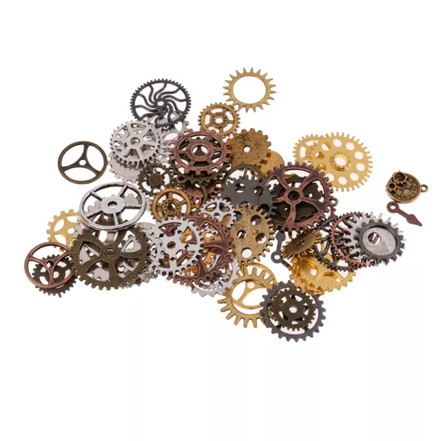 100g Uhrenteile Charms Steampunk Anhänger Schmuck Kunsthandwerk Getriebe DIY