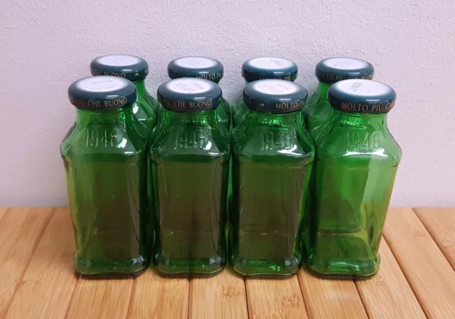 ★ 8 FLASCHEN klein grün eckig ★ Schraubverschluß ★ á 200 ml ★ DIY für Öl Sirup ★