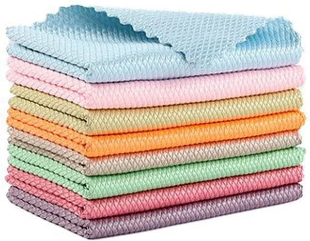 LELEBEAR 10 Pack Nanoscale Cleaning Cloth, Streak-Free Miracle Cleaning Cloths F