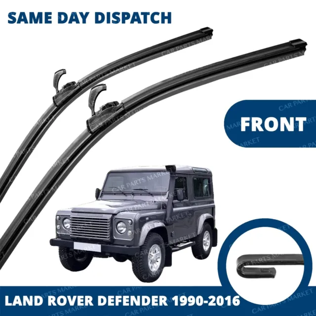 Front Windscreen 13" 13" Aero Wiper Blades Pair for Land Rover Defender 90-06