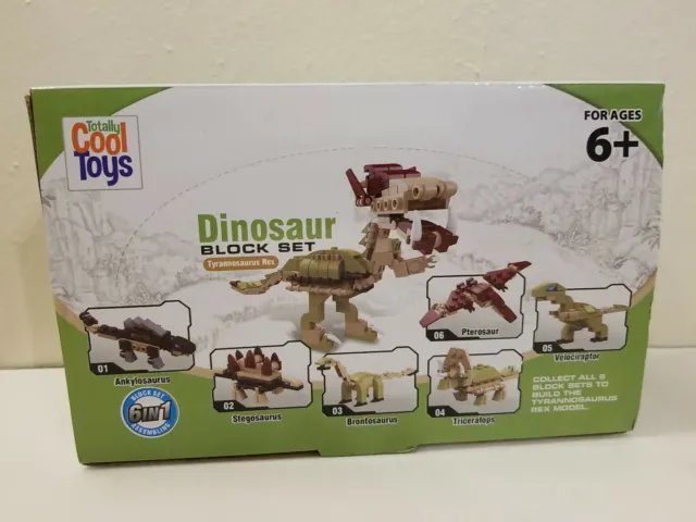New 6-in-1 Educational Dinosaur Building Block Toys Creative Construction Set