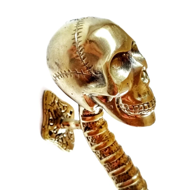 Polished Brass Gold Sculpture Door Handle Pull Unique Decor