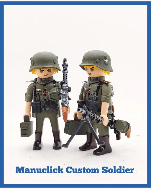 1x CASCO ALEMAN Playmobil Custom WW2 GUERRA MUNDIAL Xa Soldado Ejército Aleman E