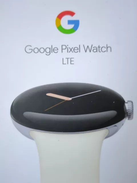 Google Pixel Watch 41mm Polished Silver Stainless Steel Case with Chalk...