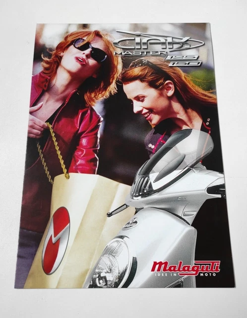 Malaguti Ciak Master 125 et 150 de 2004 UK/IT Prospectus Catalogue Brochure Moto