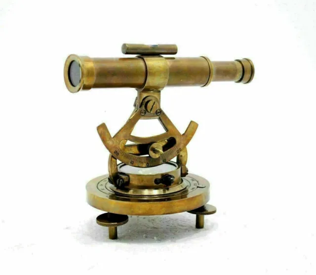 Vintage Kompass Survey Instrument Messing Theodolit Alidade Transit Teleskop