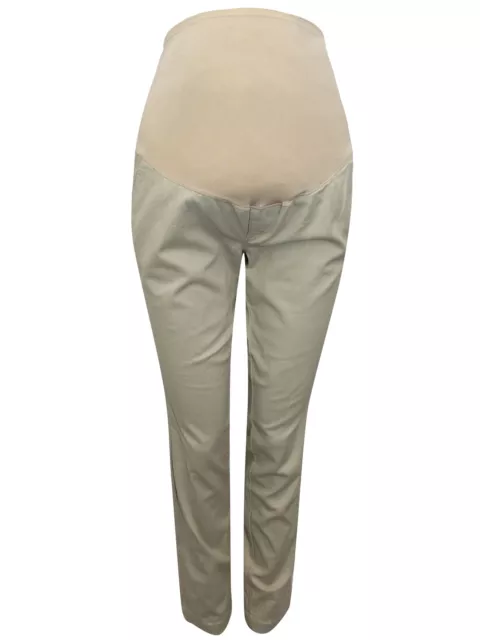 Gap Maternity Sand Chino Over Bump Slim Leg Cotton Trousers Size 6-24 New 208