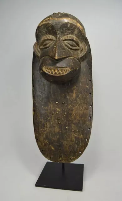 Antique African Tribal Carved Kifwebe Songye Luba Wooden  Monkey Mask Congo