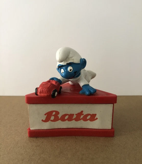 Ancien Schtroumpf Publicitaire Philips – Batterie Smurf – Figurine Schleich Années 80