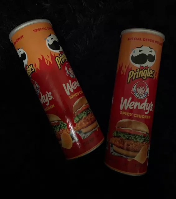 NEW PRINGLES WENDY’S Spicy Chicken Potato Crisps Limited Edition Flavor ...