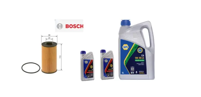 For Nissan Np300 Navara 2.3 Bosch Oil Filter & 7Lt Fully Synth Engine Oil