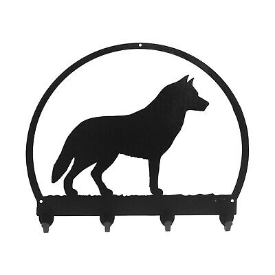 SWEN Products SIBERIAN HUSKY Dog Black Metal Key Chain Holder Hanger