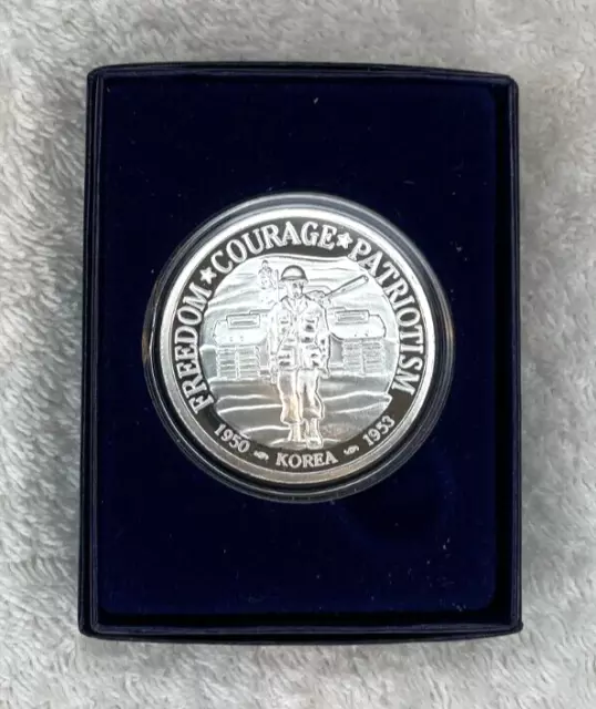 Korean War Commemorative Coin,  Freedom, Courage, Patriotism Silver Proof rare!