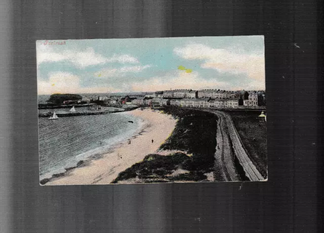 PORTRUSH NORTHERN IRELAND BEACH SCENE VINTAGE POSTCARD 1906 a