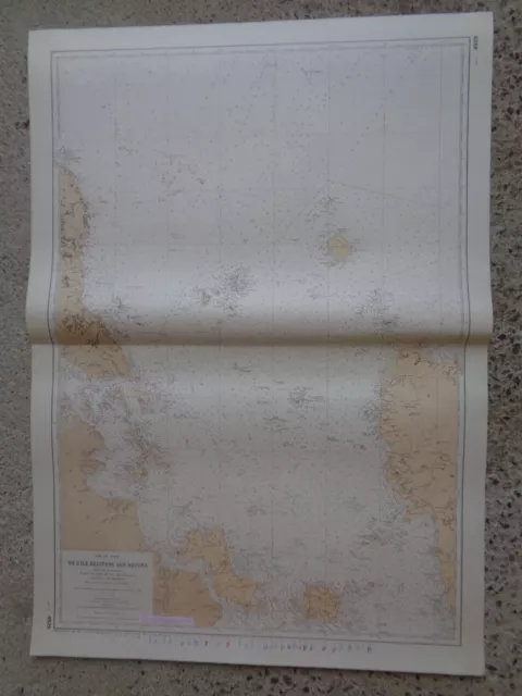 CARTE MARINE / De l'île Belintung aux Natuna   Malacca, Sumatra et Bornéo  1978