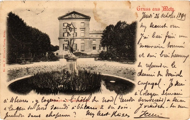 CPA Moselle METZ Nymph and Palace of Justice (984517)