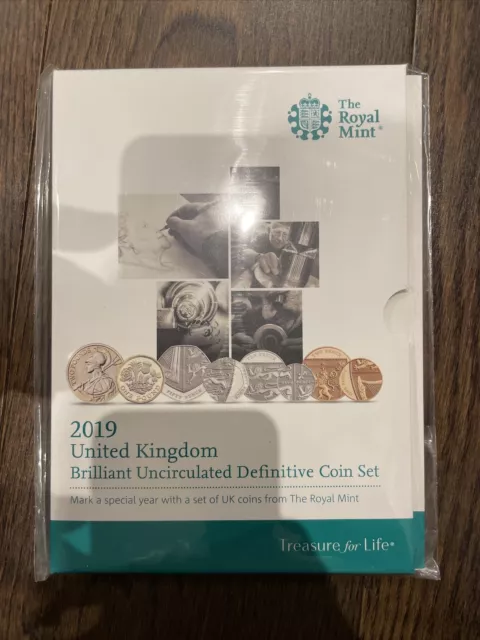 2019 Royal Mint UK Brilliant Uncirculated 8 coin Definitive coin set collection