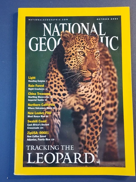 NATIONAL GEOGRAPHIC MAGAZINE / TRACKING THE LEOPARD / October 2001 $2.