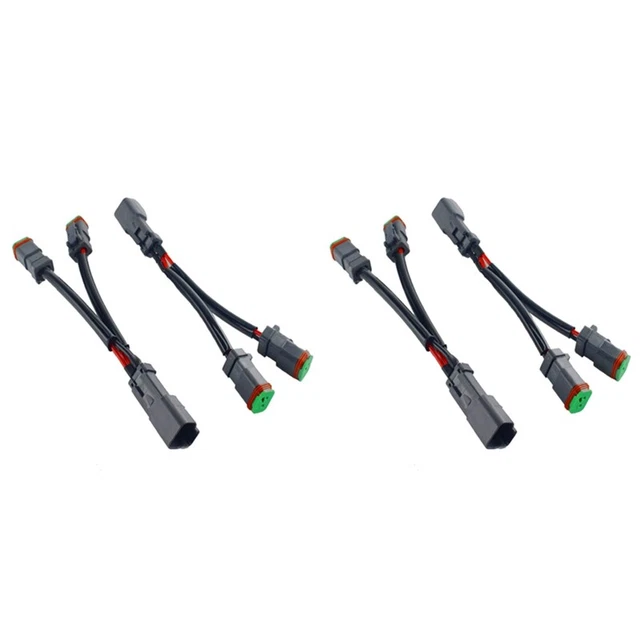 4 x piombo tipo Y tedesco DT DTP 2 pin adattatore presa per luce di lavoro pod LED RO8P5