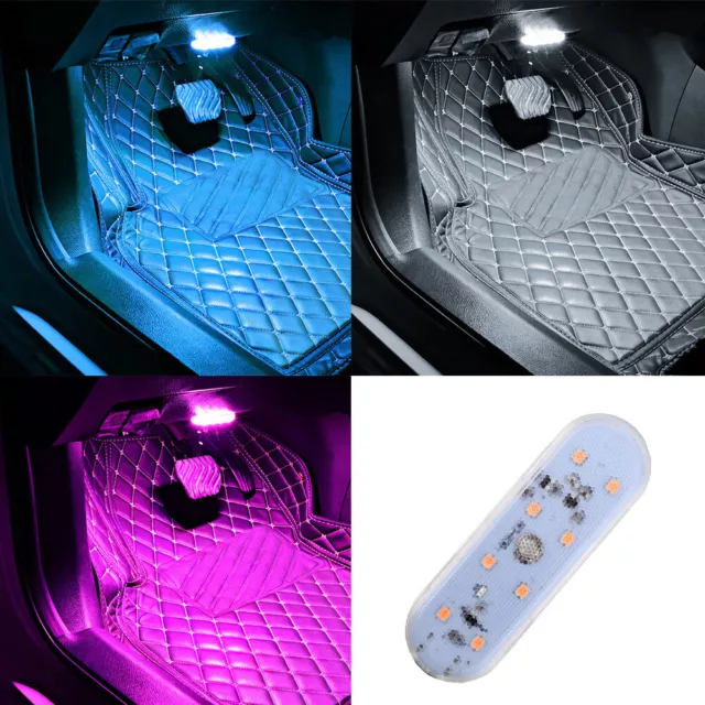 Mini Car LED Touch Light Interior USB Rechargeable Lamp Magnetic Accessories x1 3