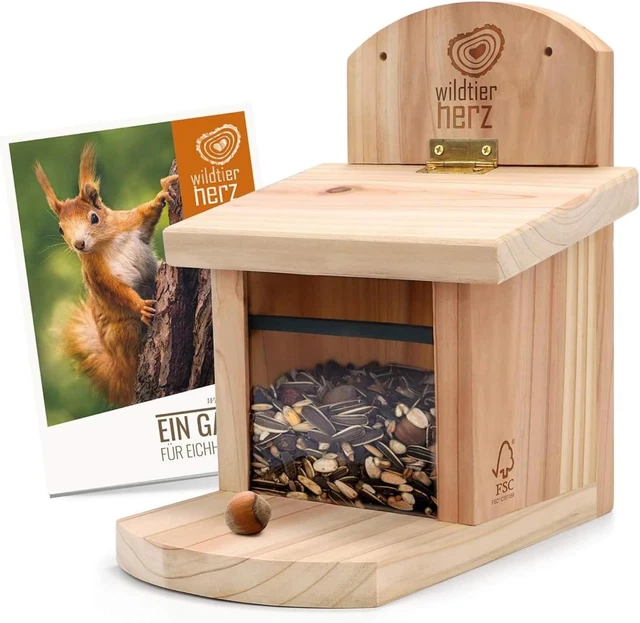Feeder Box for gray and brown Squirrels I Squirrel Feeders for Garden I Squirrel
