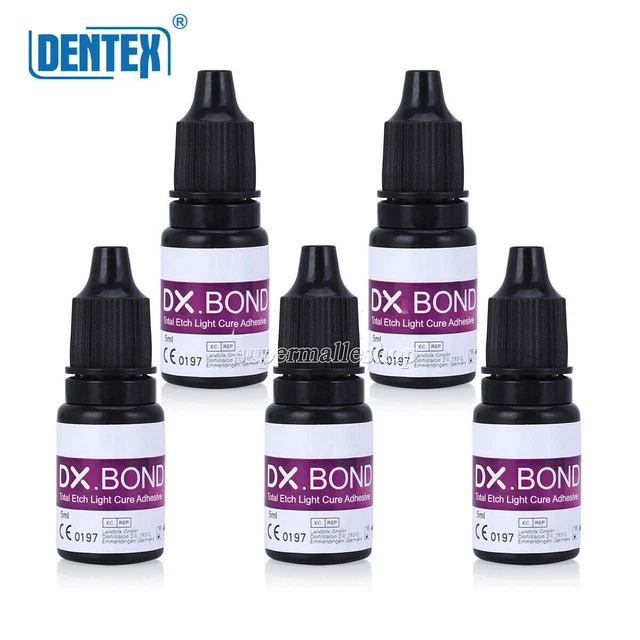 5Bottles DX.BOND V Dental Light Cure Bonding Dentin Enamel Resin Adhesive Dentex