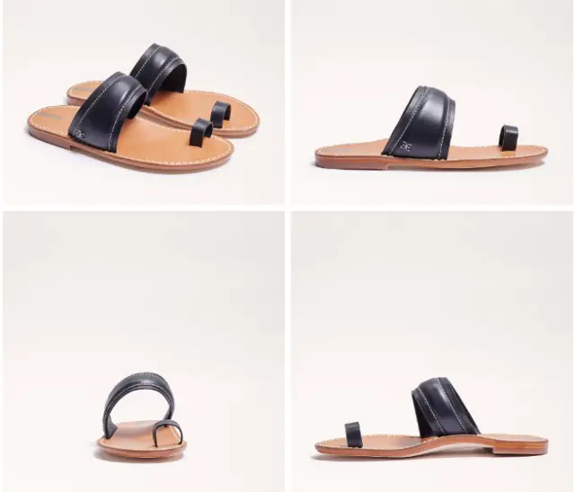 Sam Edelman Margit Black Leather Toe Loop Sandal Womens US sizes 6-10/NIB