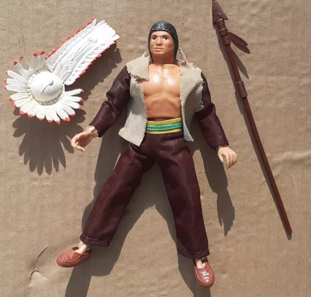 Mego Action Figure Sitting Bull Toro Seduto 8" Action Jackson Western Heroes '70