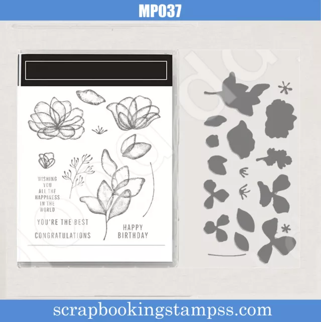 TRANSLUCENT FLORALS  Metal Cutting Dies And Stamps DIY Scrapbooking