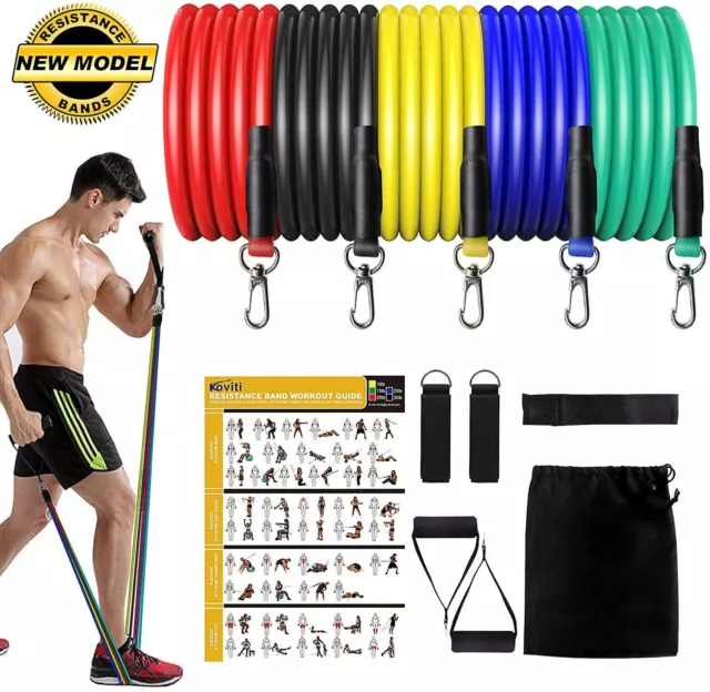 Resistance Bands 12PCS Resistance Bands Set with Handles Ankle Straps Door Anc