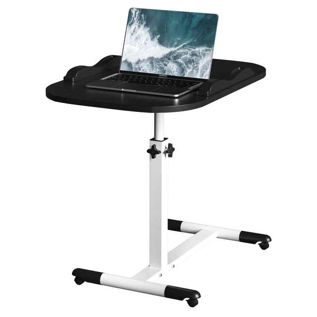 Table d'ordinateur Table Support Stand Ordinateur Tablette Roulettes Réglable