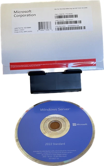 WINDOWS SERVER 2022 KEY and DVD 16 Core New £124.18 - PicClick UK