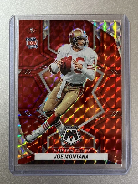 Joe Montana San Francisco 49ers  Panini Mosaic NFL 2022  RED SUPER BOWL XVIV MVP