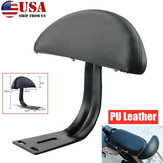 US STOCK Motorcycle Rear Backrest Passenger Seat Cushion Back Rest Comfort Pad