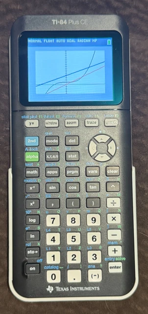 TEXAS INSTRUMENTS TI-84 Plus CE Graphing Calculator - Black - with case ...