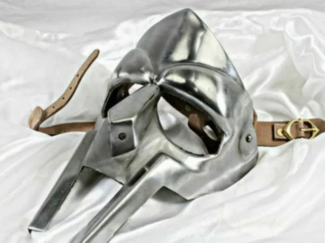 Halloween MF Doom Gladiator Mask Mad-villain 18g Mild Steel Face Armor Replica