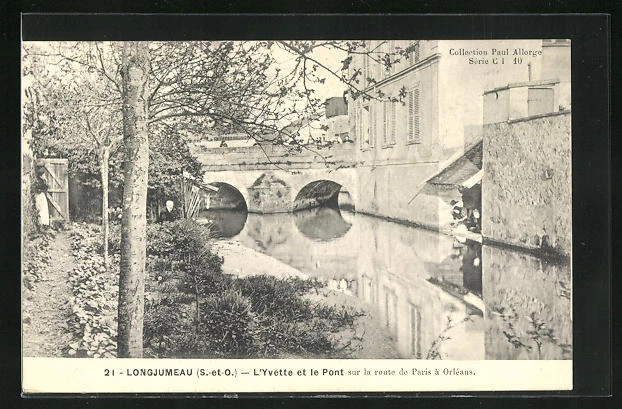 CPA Longjumeau, l´Yvette et le Pont