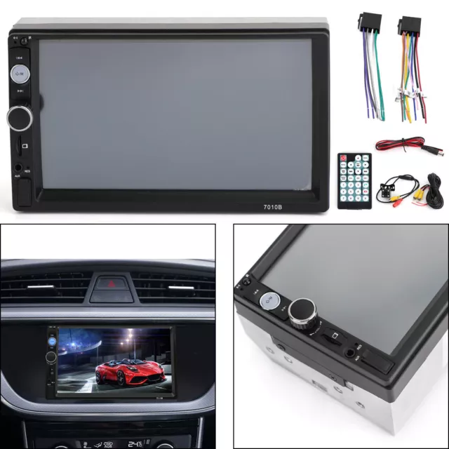 1Din Auto Radio 7 HD Retractable Car Stereo Touch Screen Car Multimedia  MP5 Player Wireless Car Radio Support USB/AM/FM Radio +Camera
