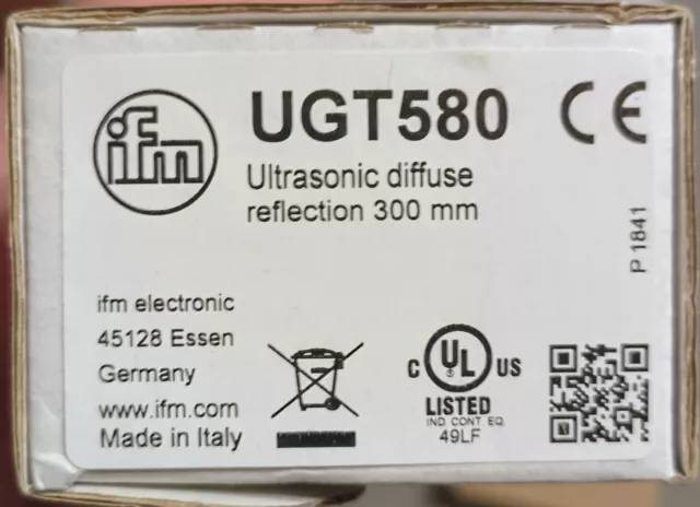 IFM UGT580 Sensore di prossimità a parallelepipedo ifm electronic, Analogico, PN 2