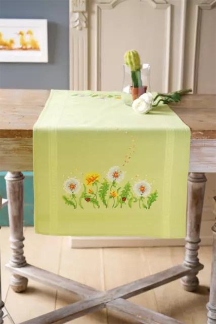 Vervaco Dandelions Table Runner Embroidery Kit