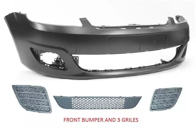 Ford Fiesta Mk6 10/2005-2008 Front Bumper Kit With Grilles Not St Or Zetec S