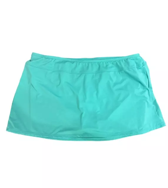 Jantzen Women's Aqua Teal Swim Bottoms Skort Size 12 Control Top New NWT