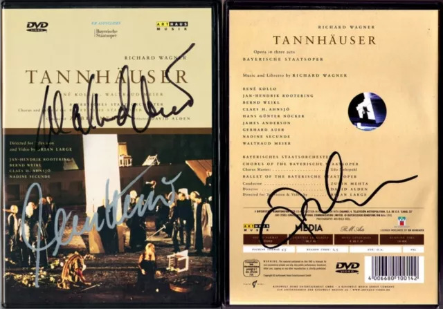 DVD Rene KOLLO, Waltraud MEIER, Zubin MEHTA Signiert WAGNER TANNHÄUSER Weikl
