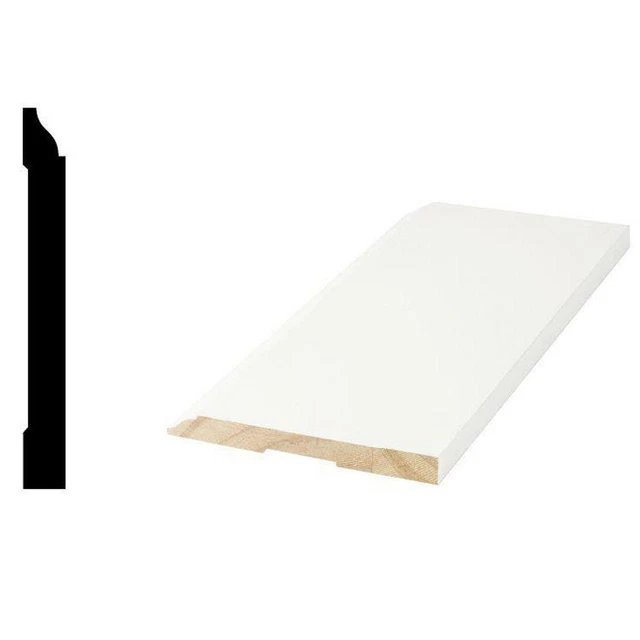 Alexandria Moulding Baseboard 9/16X5 1/4X96 Inch Primed Single Item Wood White