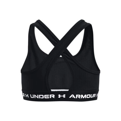 Under Armour HeatGear Armour Crossback Bambine SPORTS Top Reggiseno Nero 2