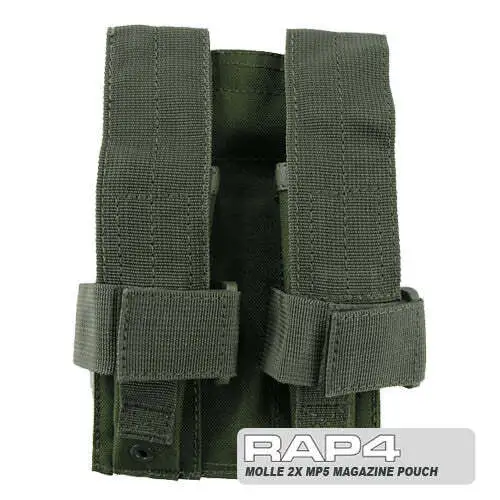 OLIVE DRAB MOLLE Double MP5 Magazine Pouch