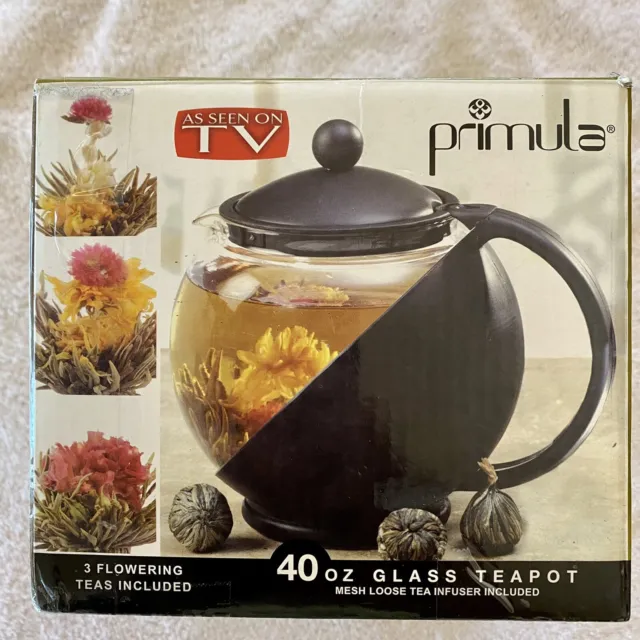 Half Moon Teapot w/ Removable Infuser Blooming Loose Leaf Tea Maker Set 40-Ounce