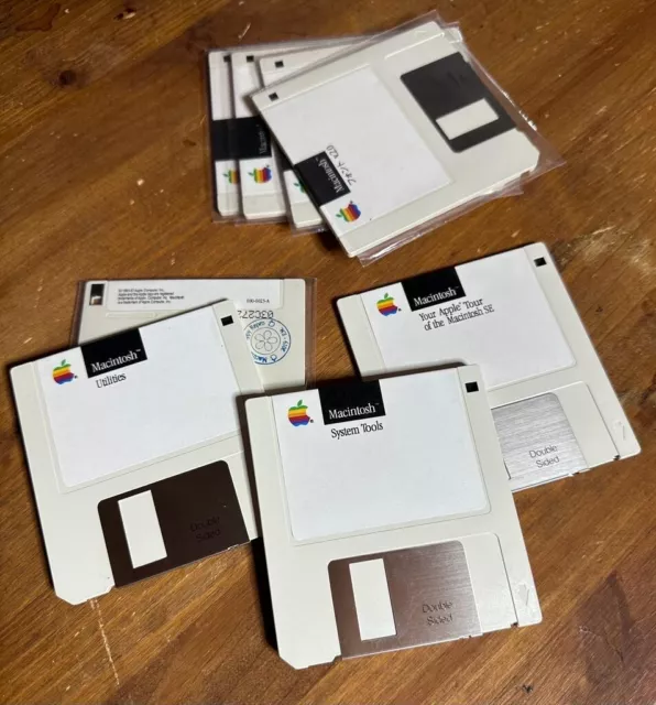 Macintosh  Apple System 4.1 floppy Disks 800K Sytem Tool + Utilities Eng. システム