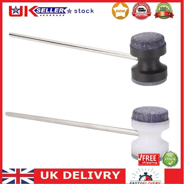 Bass Drum Hammer Kick Drum Foot Pedal Beater Mallet with Felt Head Percussion UK